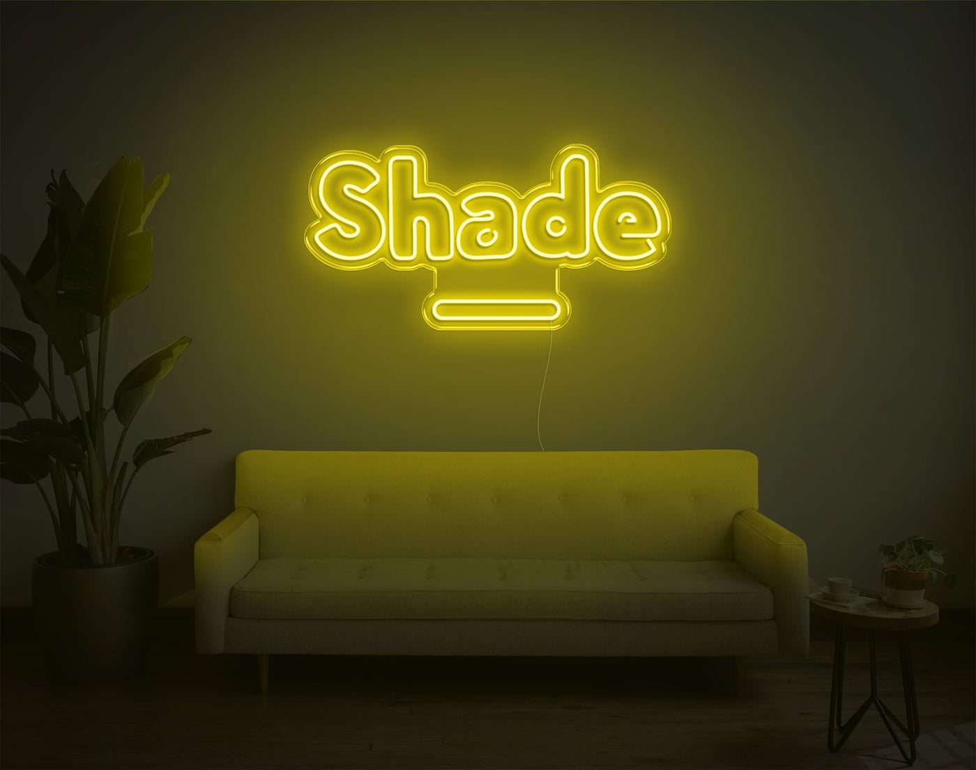 Shade LED Neon Sign - 15inch x 30inchYellow