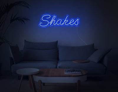 Shakes LED Neon Sign - 9inch x 28inchHot Pink