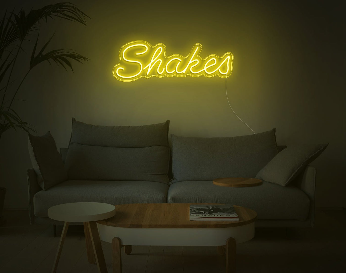 Shakes LED Neon Sign - 9inch x 28inchHot Pink
