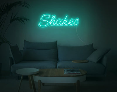 Shakes LED Neon Sign - 9inch x 28inchTurquoise