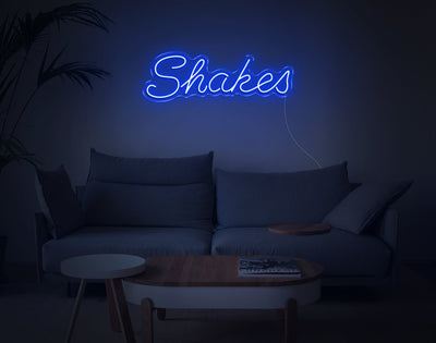 Shakes LED Neon Sign - 9inch x 28inchBlue