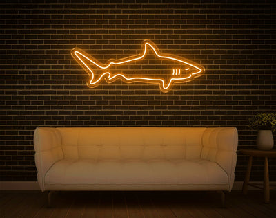 Shark V1 LED Neon Sign - 5inch x 13inchOrange