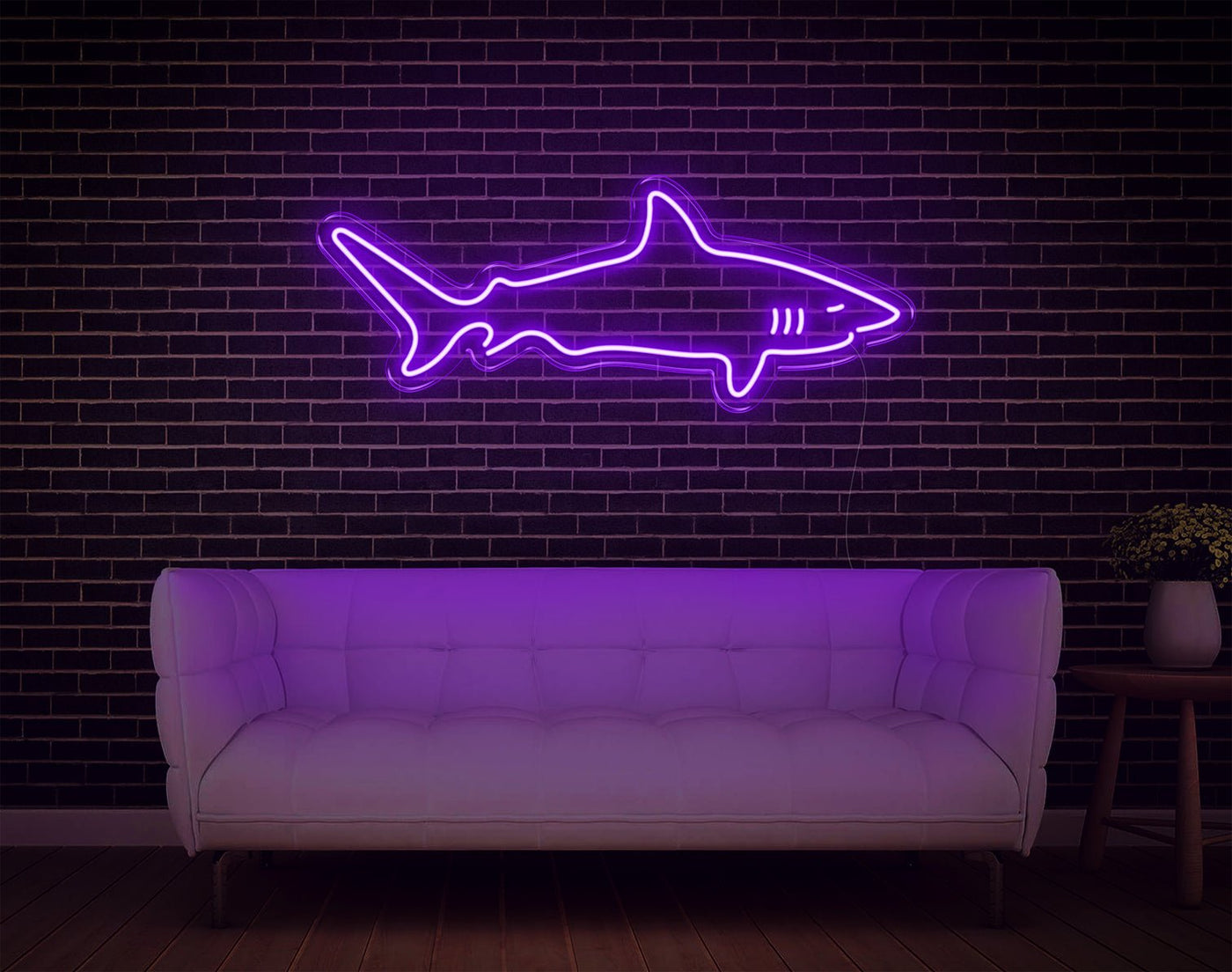 Shark V1 LED Neon Sign - 5inch x 13inchPurple