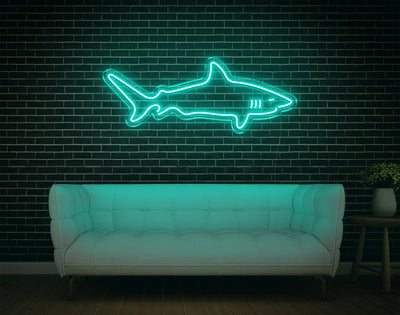 Shark V1 LED Neon Sign - 5inch x 13inchTurquoise