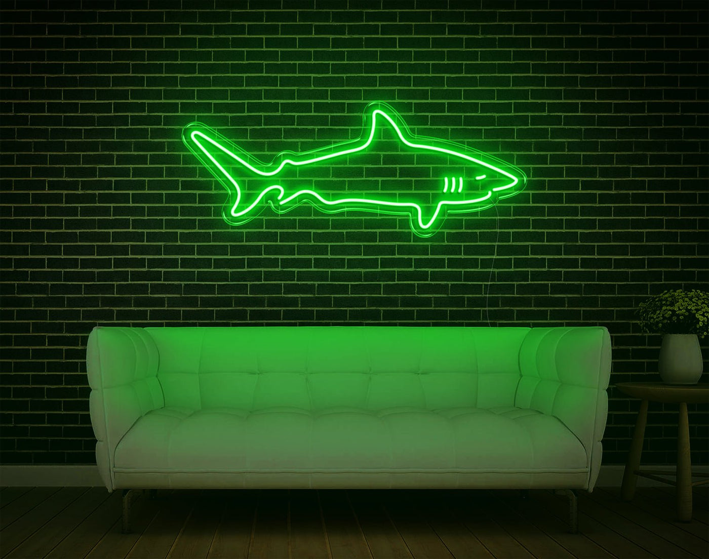 Shark V1 LED Neon Sign - 5inch x 13inchGreen