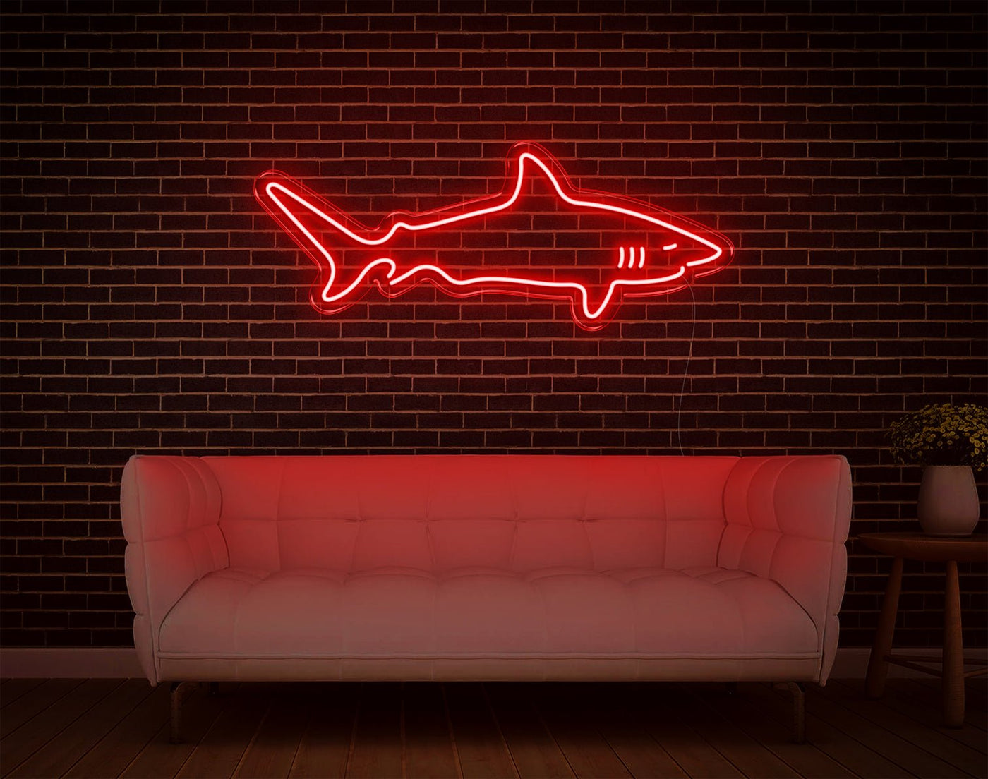 Shark V1 LED Neon Sign - 5inch x 13inchRed