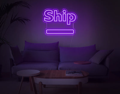 Ship LED Neon Sign - 15inch x 19inchPurple