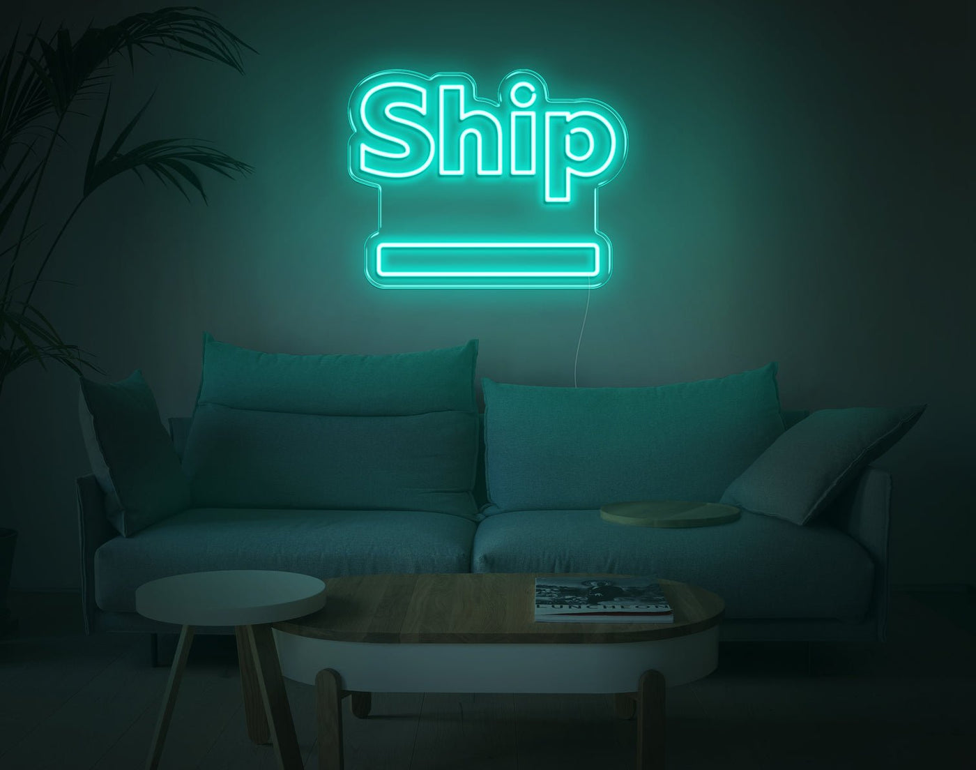 Ship LED Neon Sign - 15inch x 19inchTurquoise