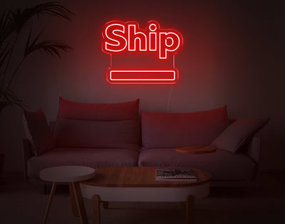 Ship LED Neon Sign - 15inch x 19inchRed