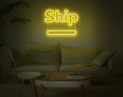 Ship LED Neon Sign - 15inch x 19inchYellow