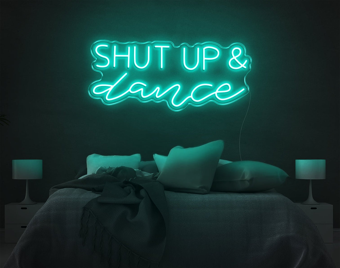 Shut Up And Dance LED Neon Sign - 10inch x 26inchHot Pink