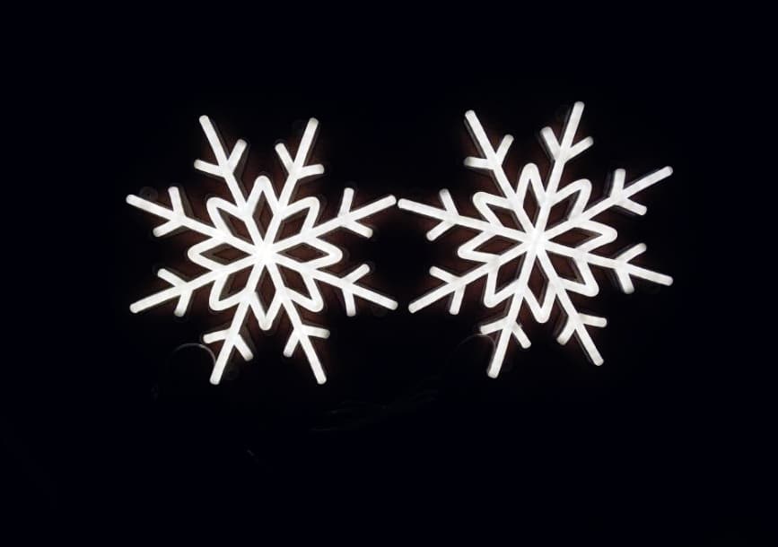 Snowflake Neon Sign - White