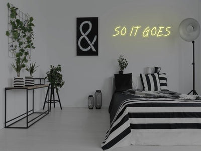 So It Goes LED Neon Sign - Yellow