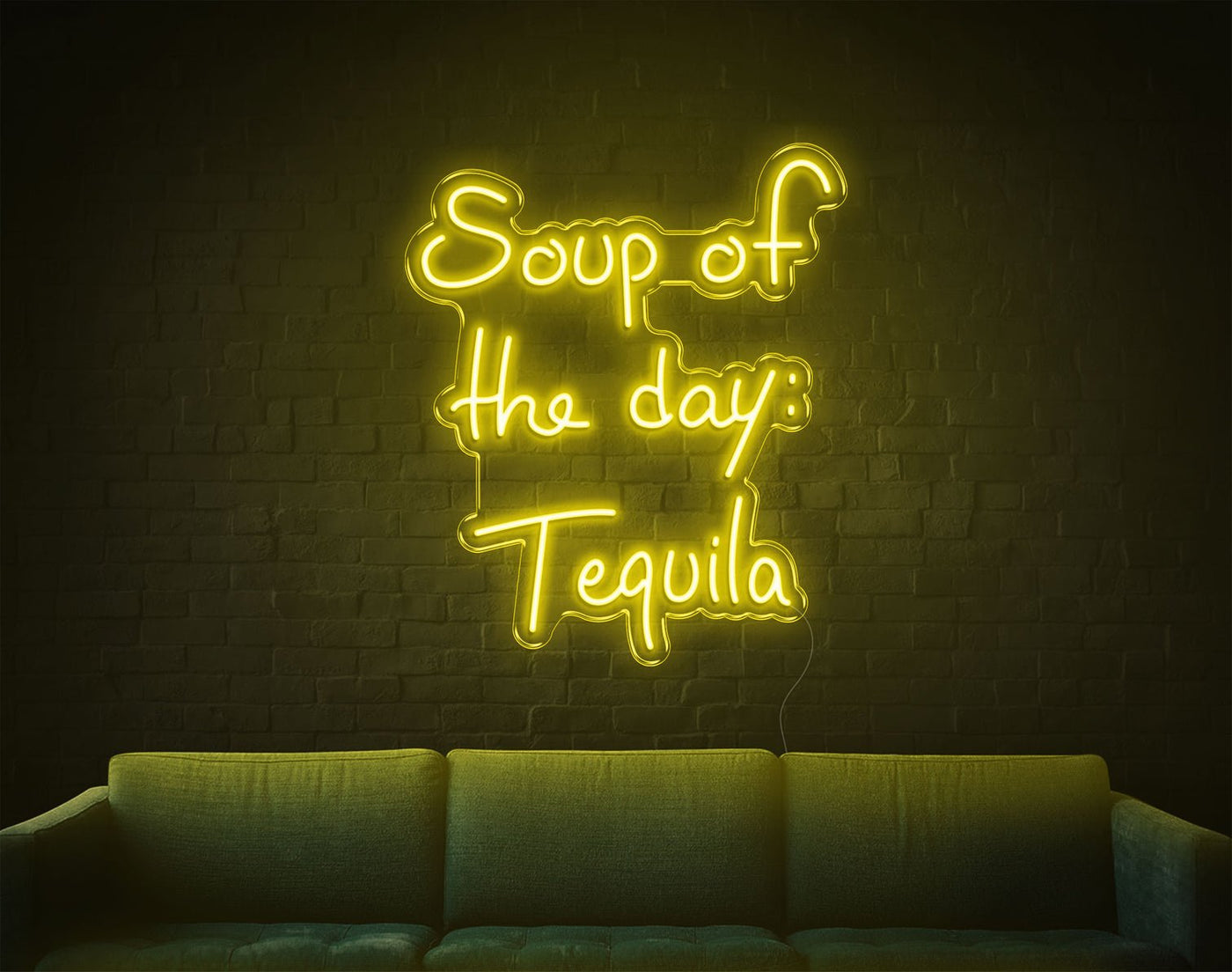 Soup Of The Day Tequila LED Neon Sign - 26inch x 22inchHot Pink