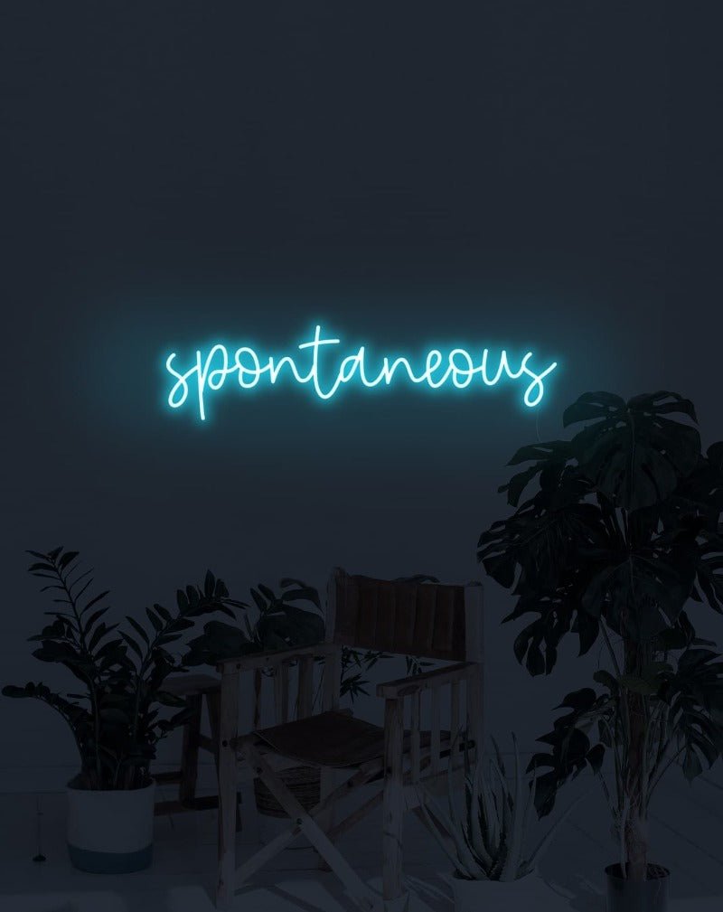 Spontaneous Neon Sign - White
