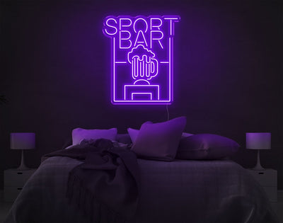 Sport Bar LED Neon Sign - 26inch x 22inchHot Pink
