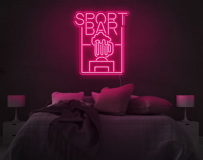 Sport Bar LED Neon Sign - 26inch x 22inchLight Pink