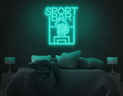 Sport Bar LED Neon Sign - 26inch x 22inchTurquoise