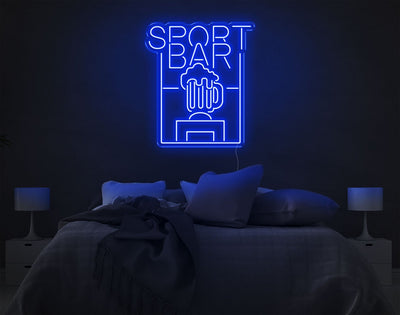 Sport Bar LED Neon Sign - 26inch x 22inchBlue