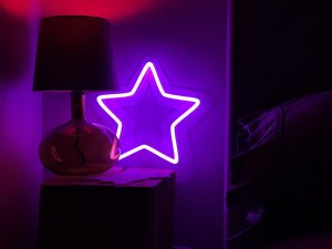 Star LED sign - White
