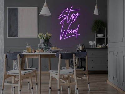 Stay Weird LED Neon Sign - Purple