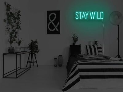 Stay Wild LED Neon Sign - Aqua