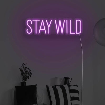 Stay Wild LED Neon Sign - Purple