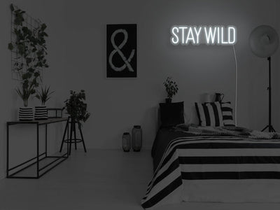 Stay Wild LED Neon Sign - White
