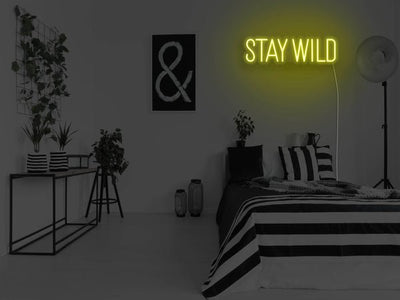 Stay Wild LED Neon Sign - Yellow