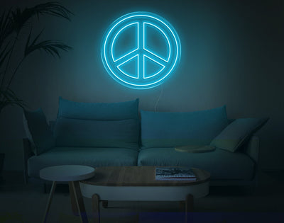 Steering Wheel LED Neon Sign - 23inch x 24inchLight Blue