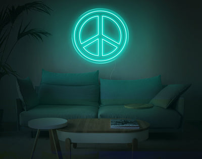 Steering Wheel LED Neon Sign - 23inch x 24inchTurquoise