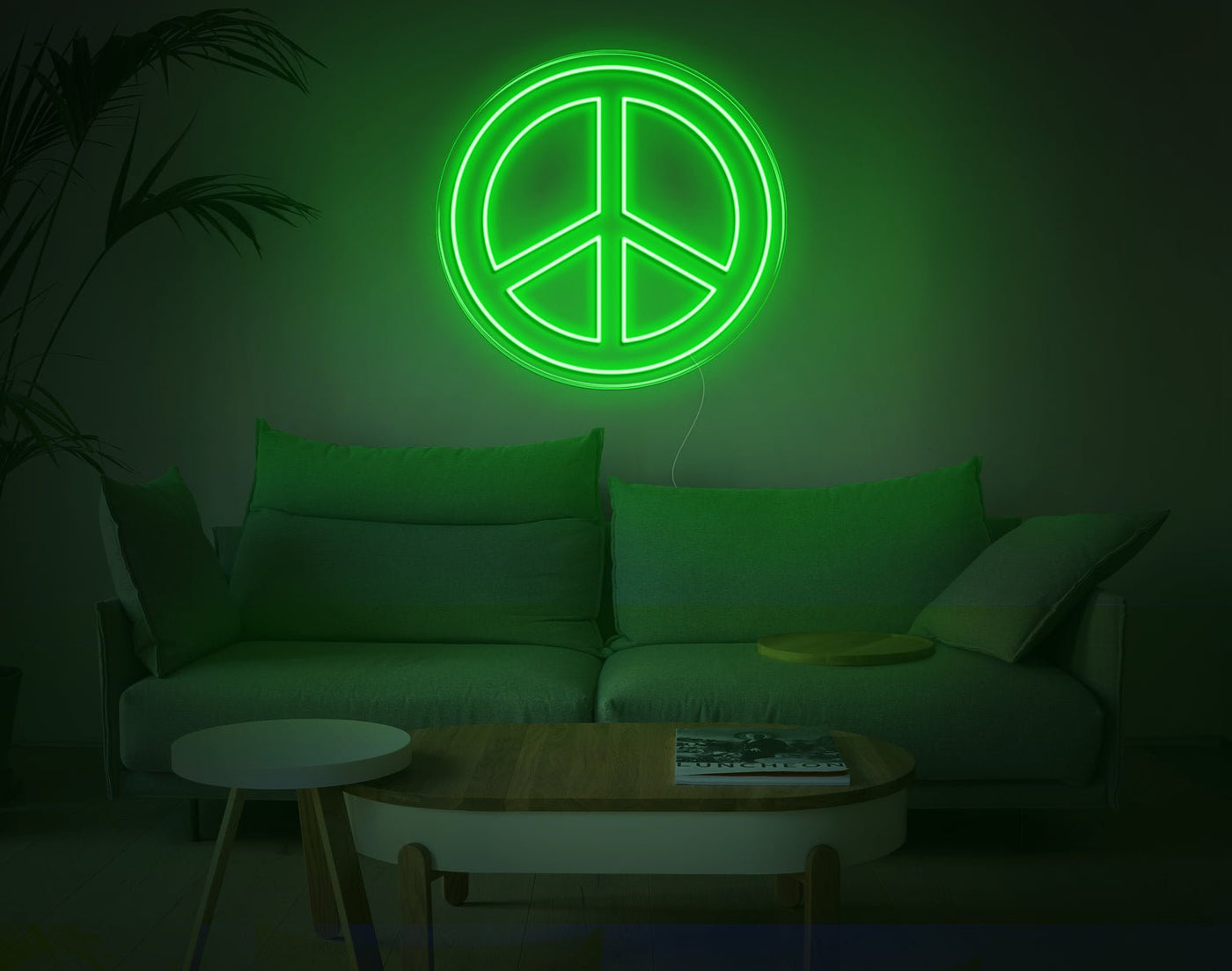 Steering Wheel LED Neon Sign - 23inch x 24inchGreen