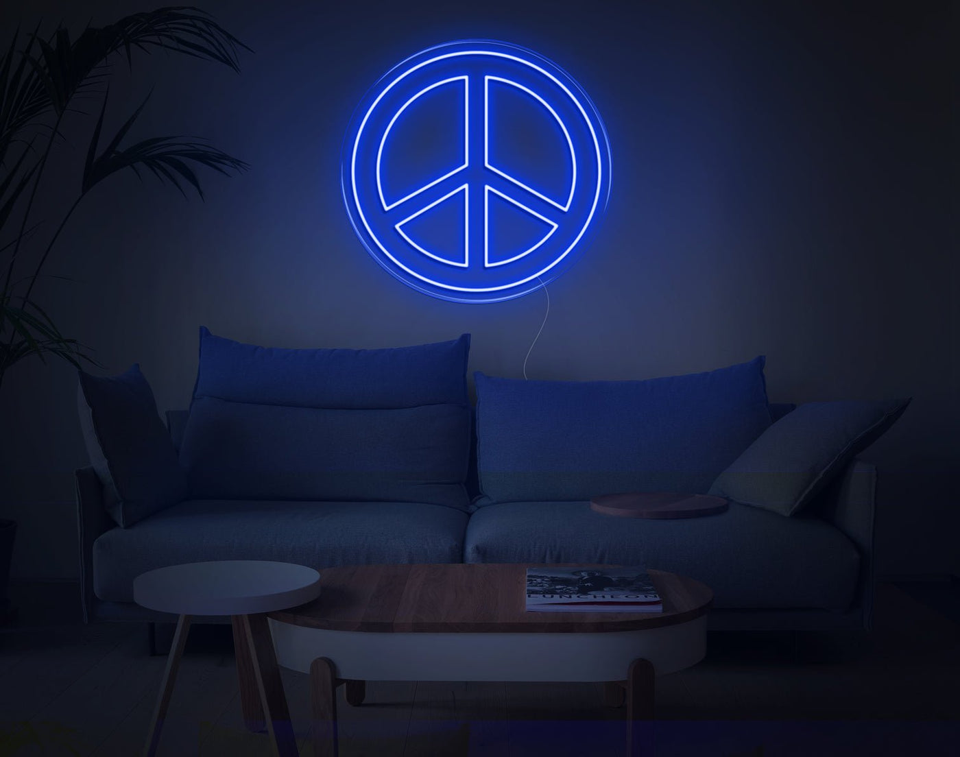 Steering Wheel LED Neon Sign - 23inch x 24inchBlue