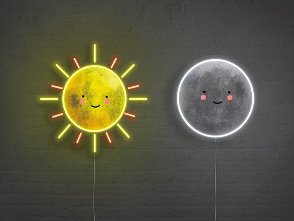 Sun and Moon LED Neon Signs - Sun / Moon Bundle
