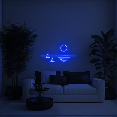 Sunset Aesthetic LED Neon Sign - 30 InchDark Blue