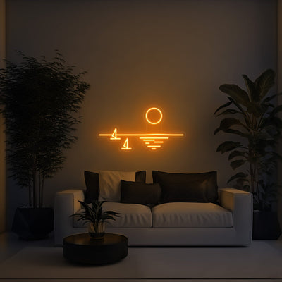 Sunset Aesthetic LED Neon Sign - 30 InchGolden Yellow
