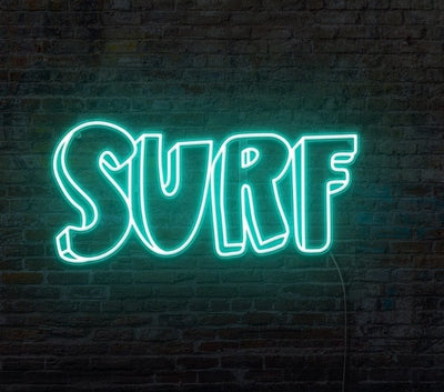 SURF Neon Sign - White