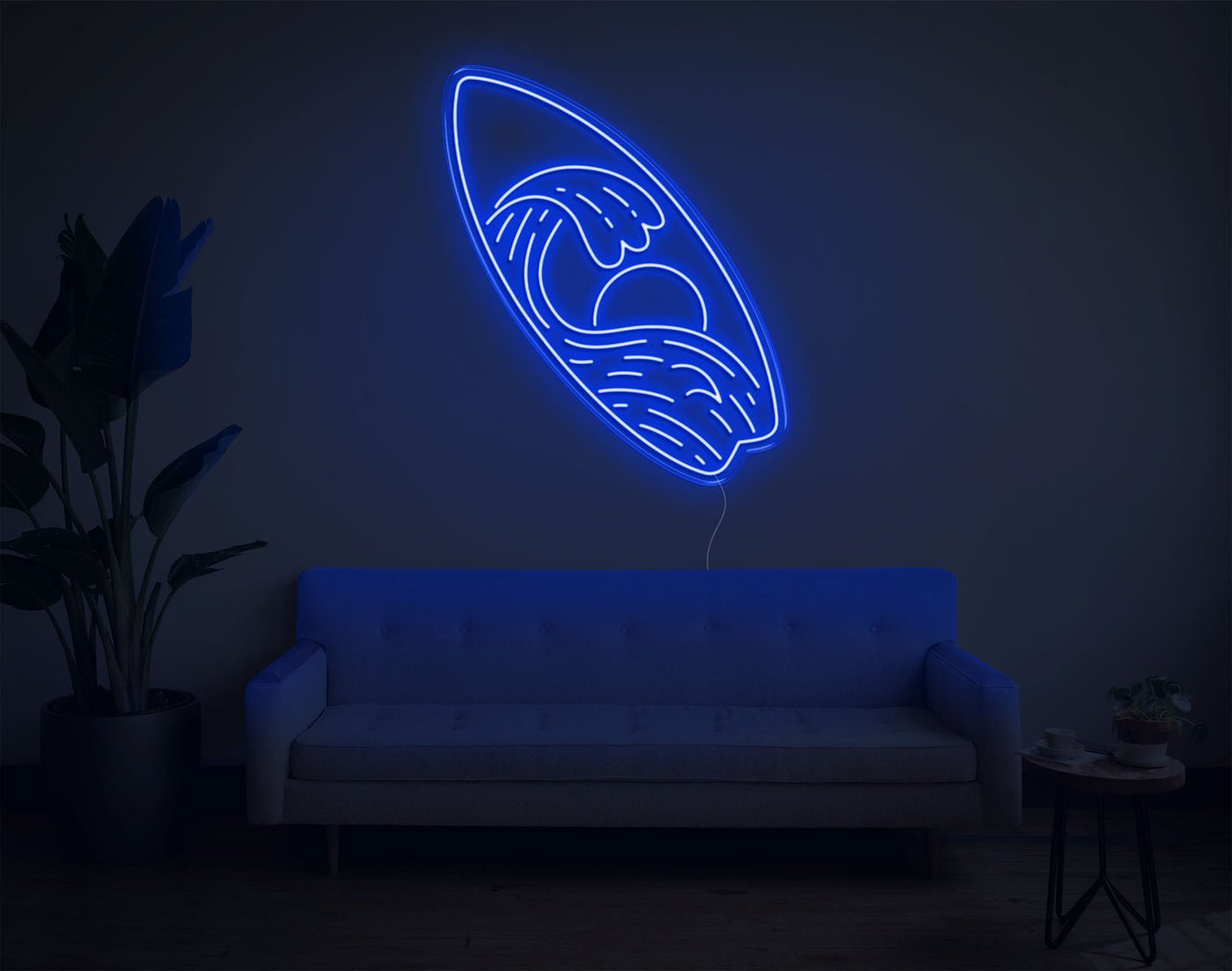 Surfboard LED Neon Sign - 33inch x 28inchHot Pink