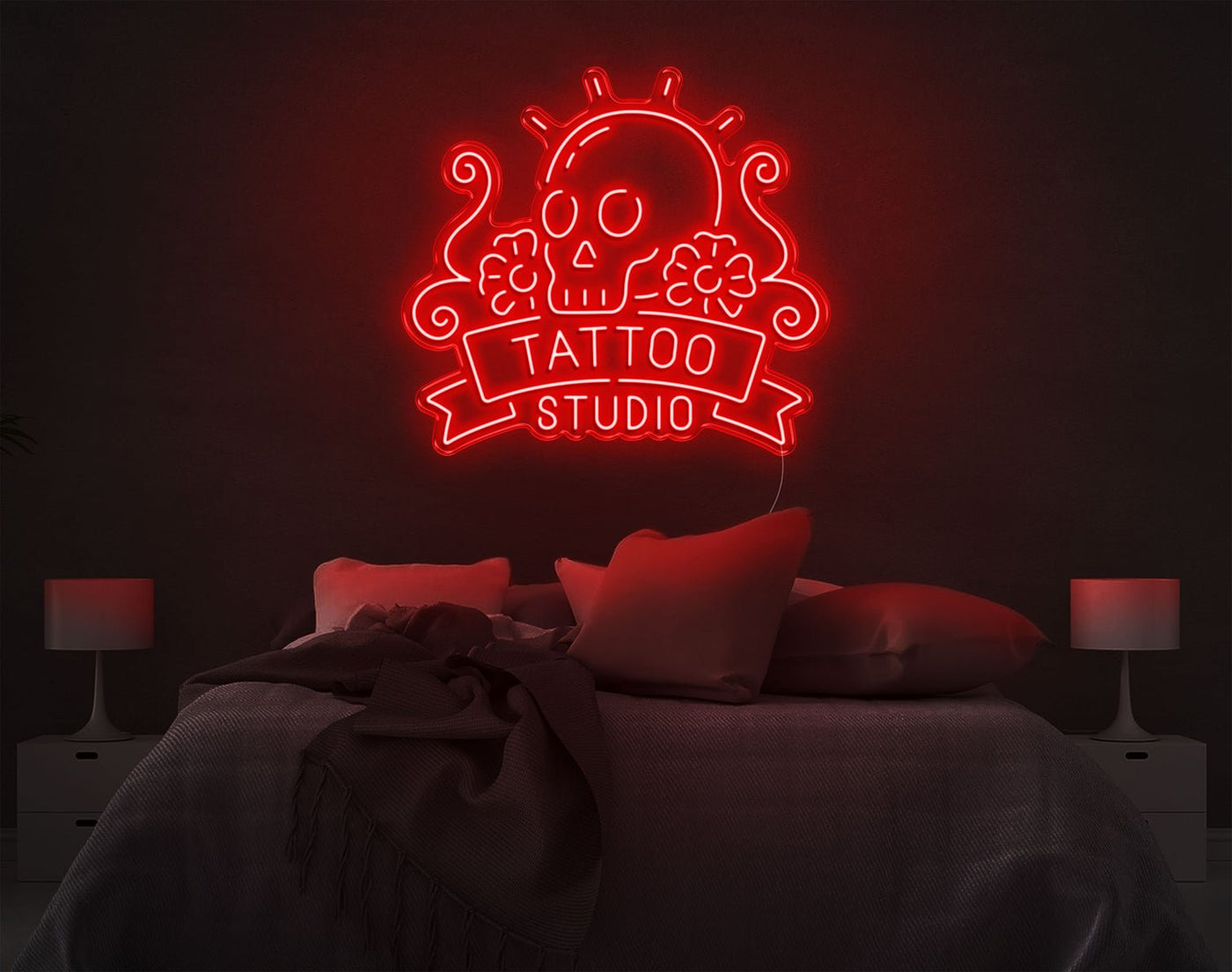 Tattoo Studio LED Neon Sign - 30inch x 33inchRed