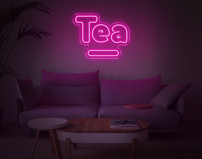 Tea V1 LED Neon Sign - 16inch x 20inchHot Pink