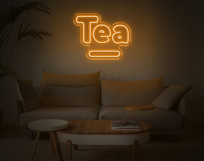 Tea V1 LED Neon Sign - 16inch x 20inchOrange
