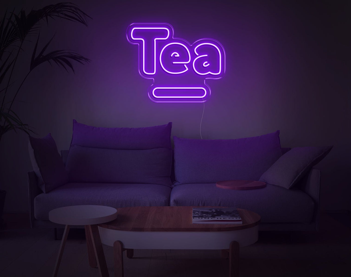 Tea V1 LED Neon Sign - 16inch x 20inchPurple