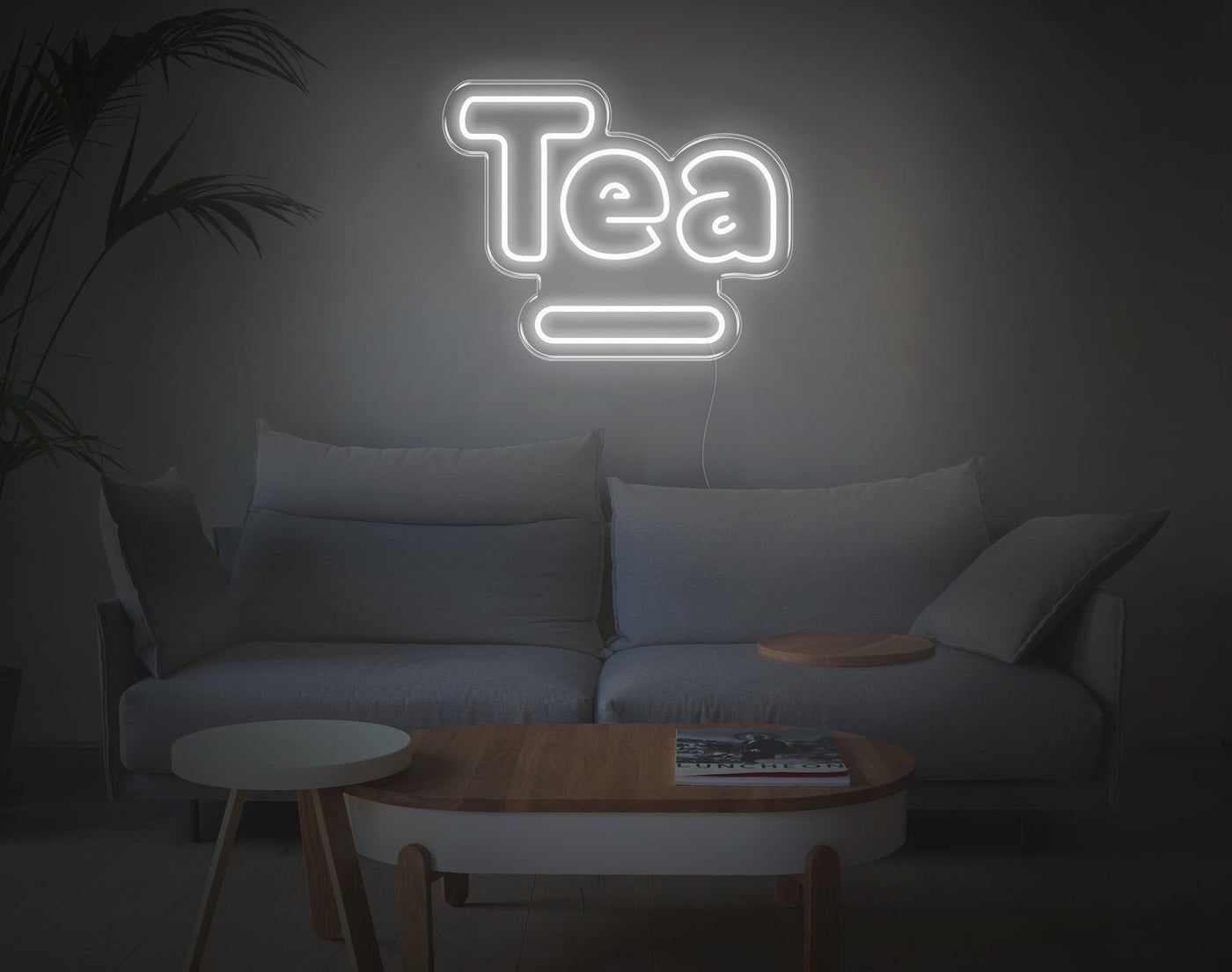 Tea V1 LED Neon Sign - 16inch x 20inchWhite