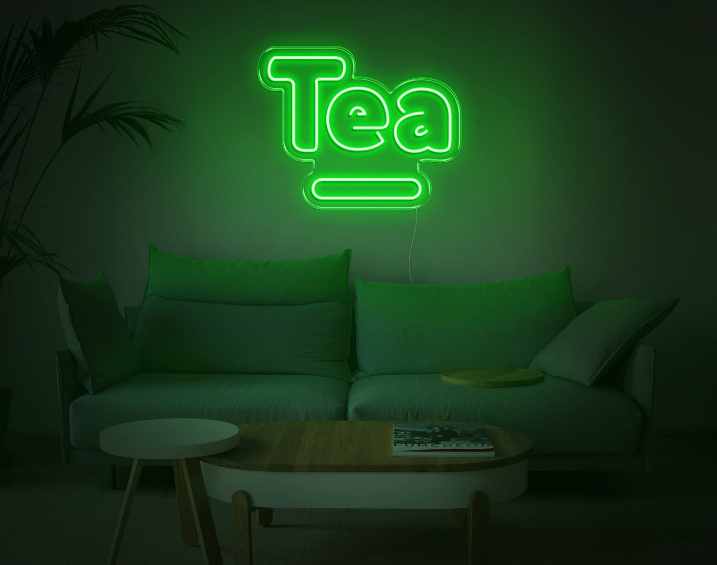 Tea V1 LED Neon Sign - 16inch x 20inchGreen