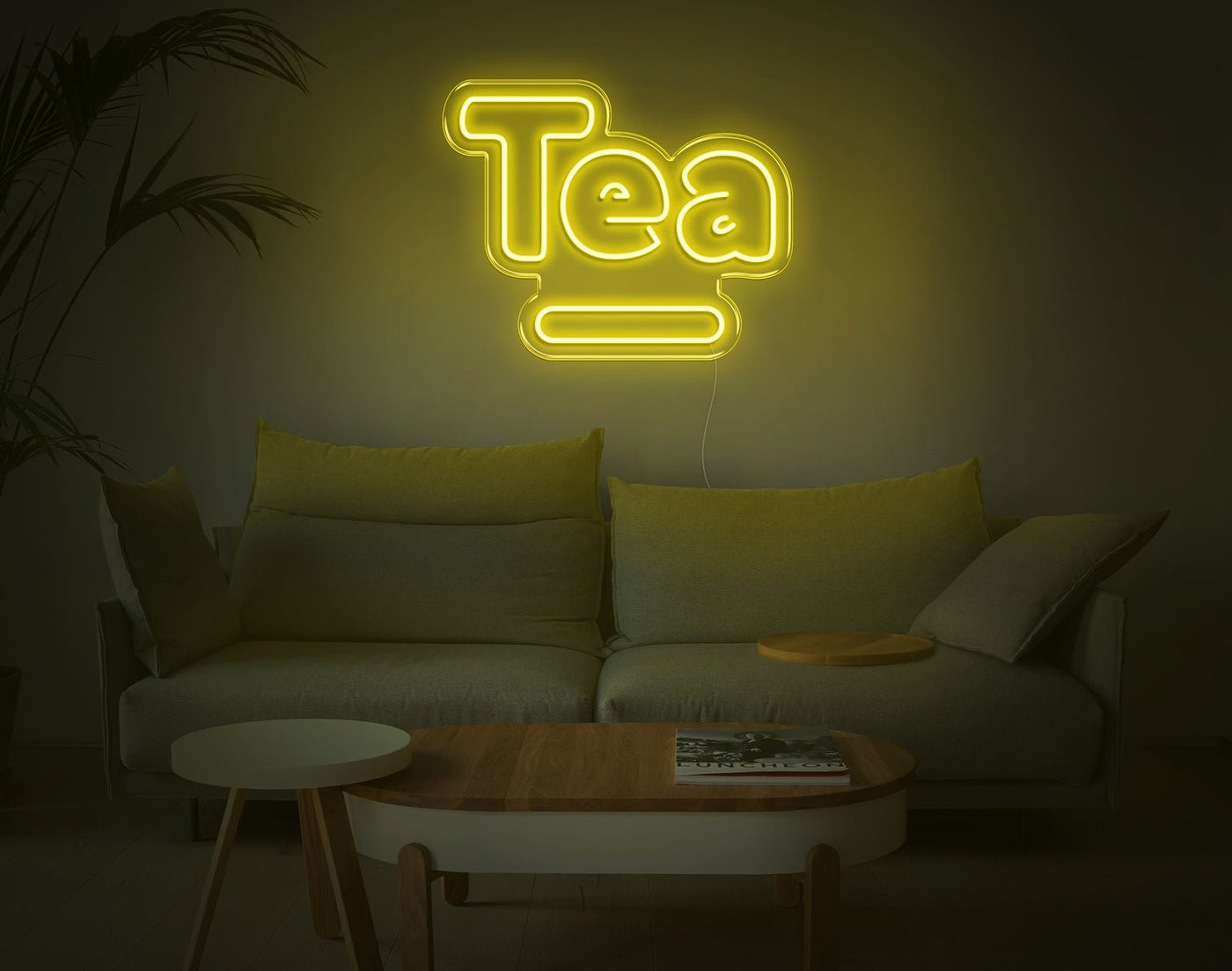 Tea V1 LED Neon Sign - 16inch x 20inchYellow