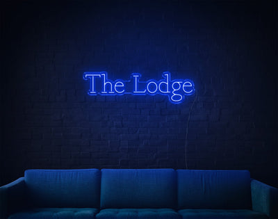 The Lodge LED Neon Sign - 11inch x 37inchHot Pink