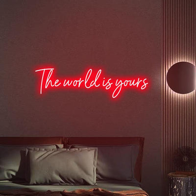The world is yours Neon Sign - Pink30 inches