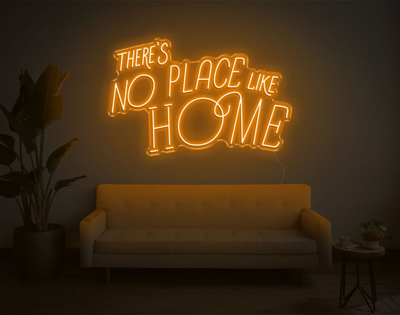 Theres No Place Like Home V2 LED Neon Sign - 24inch x 38inchOrange