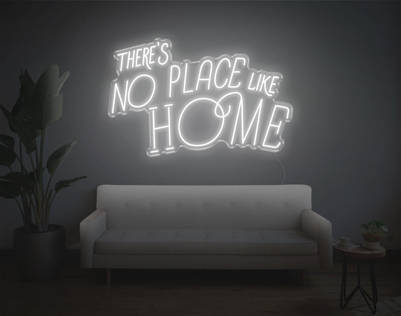 Theres No Place Like Home V2 LED Neon Sign - 24inch x 38inchWhite