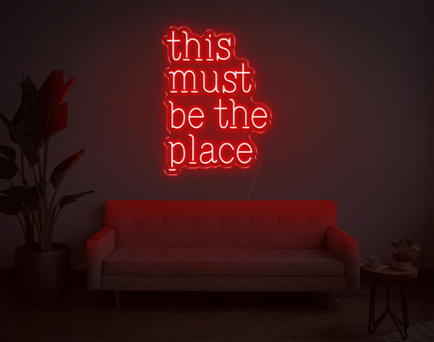 This Must Be The Place LED Neon Sign - 24inch x 18inchRed